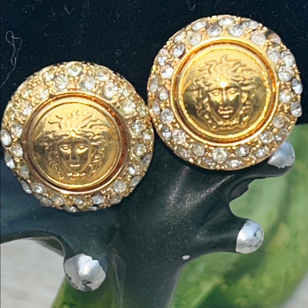 Versace Vintage Gold Medusa Baroque Earrings